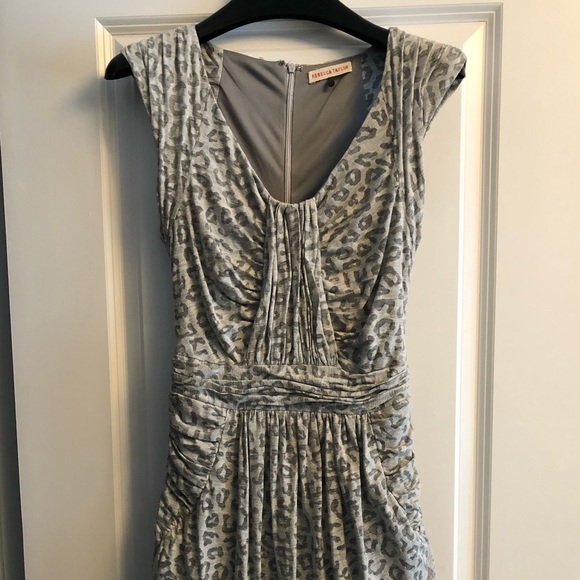 Rebecca Taylor size S Leopard ruched dress - Picture 2 of 4
